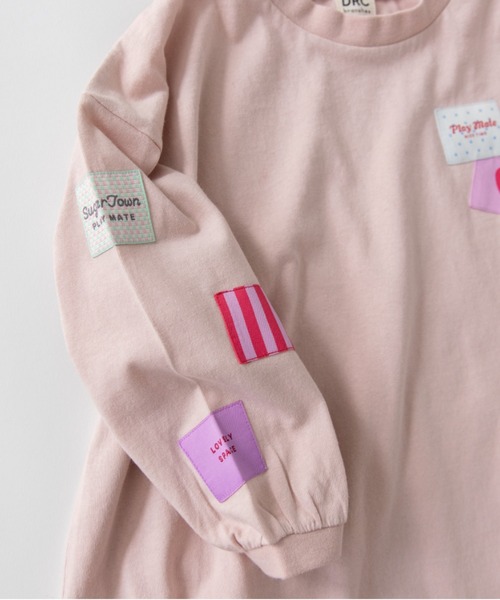 DRC branshes(ディーアールシーブランシェス)の「【WEB限定/DRC】ワッペン長袖Tシャツ(Tシャツ/カットソー・キッズ・チャコールグレー/オフホワイト/ピンク/ブルーグレー/その他・130/140/120/150/110/100)」の19枚目の写真