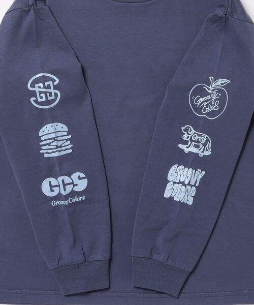 GROOVY COLORS（グルービーカラーズ）の「Over-dyed Long Sleeve Tee（Tシャツ/カットソー・キッズ・ネイビー・135/145）」の4枚目の写真