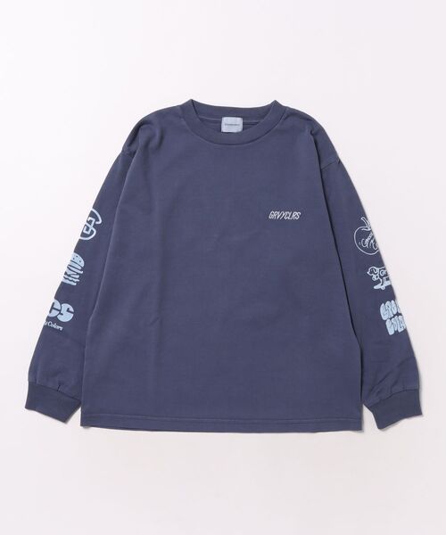 GROOVY COLORS（グルービーカラーズ）の「Over-dyed Long Sleeve Tee（Tシャツ/カットソー・キッズ・ネイビー・135/145）」の2枚目の写真