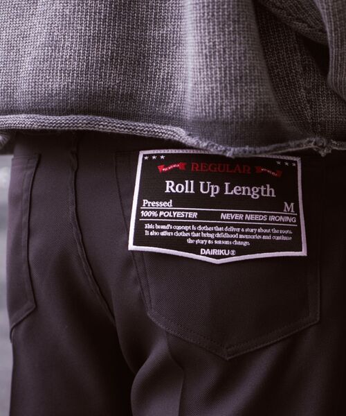 DAIRIKU（ダイリク）の「DAIRIKU / ダイリク EX "Roll Up" Straight Pressed Pants（スラックス・メンズ・ブラック・SMALL/MEDIUM）」の5枚目の写真