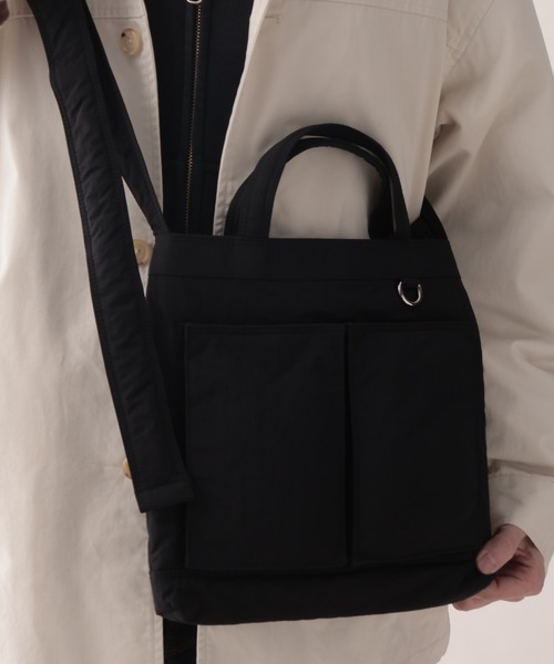 RAGEBLUE（レイジブルー）の「2WAY DOUBLE POCKET SHOLDER BAG / ダブルポケットショルダーバッグ（ショルダーバッグ・メンズ・ブラック系その他/カーキ/ブラック・ONE SIZE）」の8枚目の写真