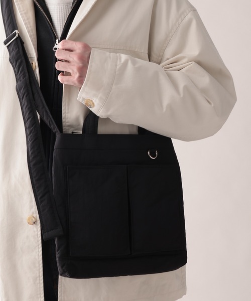 RAGEBLUE（レイジブルー）の「2WAY DOUBLE POCKET SHOLDER BAG / ダブルポケットショルダーバッグ（ショルダーバッグ・メンズ・ブラック系その他/カーキ/ブラック・ONE SIZE）」の7枚目の写真