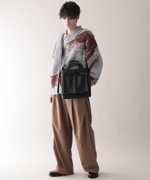 RAGEBLUE（レイジブルー）の「2WAY DOUBLE POCKET SHOLDER BAG / ダブルポケットショルダーバッグ（ショルダーバッグ・メンズ・ブラック系その他/カーキ/ブラック・ONE SIZE）」の10枚目の写真