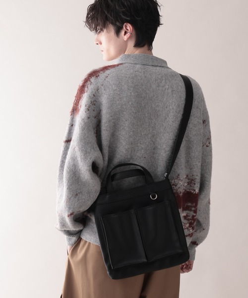 RAGEBLUE（レイジブルー）の「2WAY DOUBLE POCKET SHOLDER BAG / ダブルポケットショルダーバッグ（ショルダーバッグ・メンズ・ブラック系その他/カーキ/ブラック・ONE SIZE）」の13枚目の写真