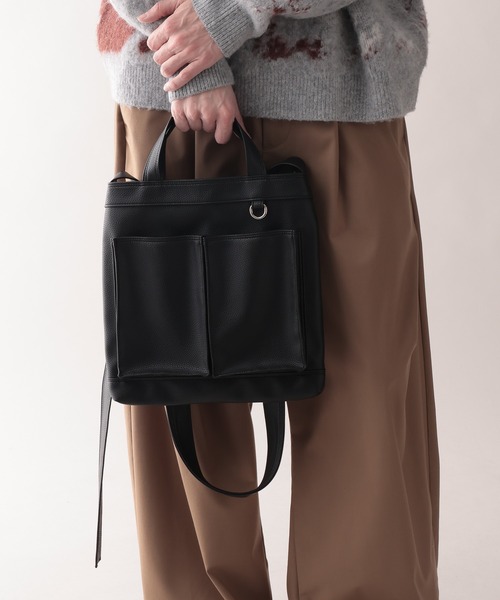 RAGEBLUE（レイジブルー）の「2WAY DOUBLE POCKET SHOLDER BAG / ダブルポケットショルダーバッグ（ショルダーバッグ・メンズ・ブラック系その他/カーキ/ブラック・ONE SIZE）」の11枚目の写真