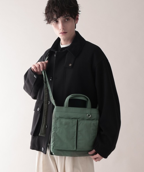 RAGEBLUE（レイジブルー）の「2WAY DOUBLE POCKET SHOLDER BAG / ダブルポケットショルダーバッグ（ショルダーバッグ・メンズ・ブラック系その他/カーキ/ブラック・ONE SIZE）」の16枚目の写真