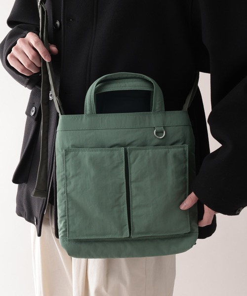 RAGEBLUE（レイジブルー）の「2WAY DOUBLE POCKET SHOLDER BAG / ダブルポケットショルダーバッグ（ショルダーバッグ・メンズ・ブラック系その他/カーキ/ブラック・ONE SIZE）」の18枚目の写真