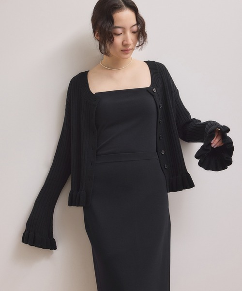 ADAM ET ROPE'（アダムエロペ）の「【WEB限定】2WAYフリルリブカーディガン（カーディガン/ボレロ・レディース・ブラック/ブルー系その他4/ホワイト系その他5・FREE）」の3枚目の写真