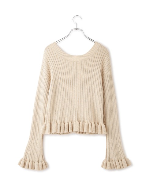 ADAM ET ROPE'（アダムエロペ）の「【WEB限定】2WAYフリルリブカーディガン（カーディガン/ボレロ・レディース・ブラック/ブルー系その他4/ホワイト系その他5・FREE）」の20枚目の写真