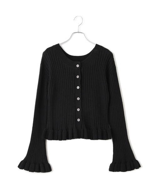WEB限定】2WAYフリルリブカーディガン（カーディガン/ボレロ）｜ADAM