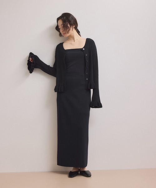 ADAM ET ROPE'（アダムエロペ）の「【WEB限定】2WAYフリルリブカーディガン（カーディガン/ボレロ・レディース・ブラック/ブルー系その他4/ホワイト系その他5・FREE）」の7枚目の写真