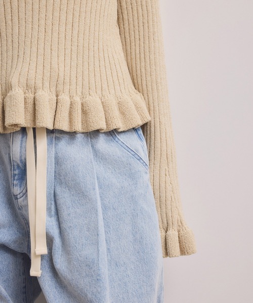 ADAM ET ROPE'（アダムエロペ）の「【WEB限定】2WAYフリルリブカーディガン（カーディガン/ボレロ・レディース・ブラック/ブルー系その他4/ホワイト系その他5・FREE）」の17枚目の写真