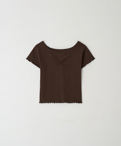 BUT'TON(ボッタン)の「Punching Lace T-Shirts (Brown)(Tシャツ/カットソー・レディース・その他・FREE)」の5枚目の写真