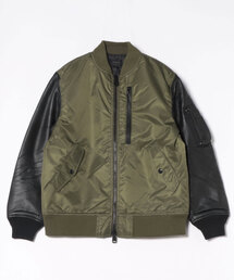 B.I.D.（ビーアイディー）の「《MMMM》ラムレザー袖切替MA-1ブルゾン（MA-1）」