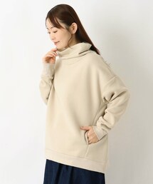 裏起毛オフタートルポケットプルオーバー
