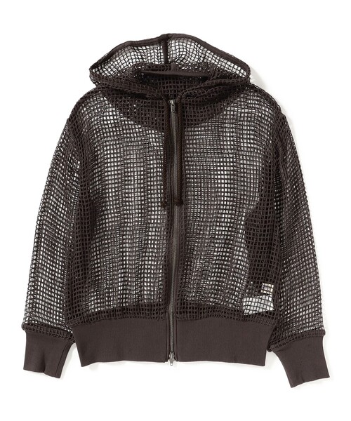 BEAMS BOY（ビームスボーイ）の「ビッグ メッシュ フーディー（パーカー・レディース・ネイビー/オフホワイト/ブラウン・ONE SIZE）」の14枚目の写真