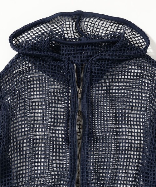 BEAMS BOY（ビームスボーイ）の「ビッグ メッシュ フーディー（パーカー・レディース・ネイビー/オフホワイト/ブラウン・ONE SIZE）」の10枚目の写真