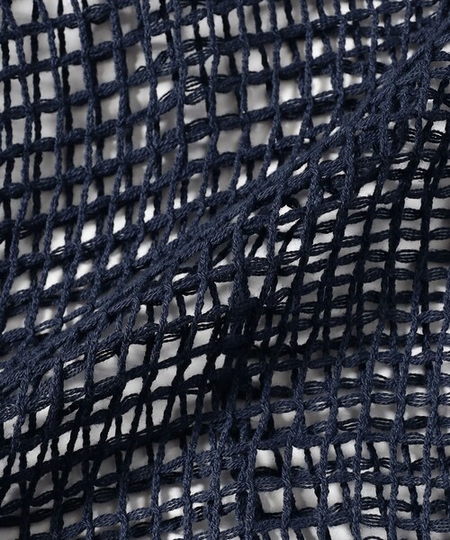 BEAMS BOY（ビームスボーイ）の「ビッグ メッシュ フーディー（パーカー・レディース・ネイビー/オフホワイト/ブラウン・ONE SIZE）」の7枚目の写真