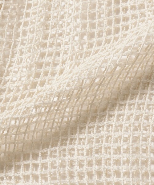 BEAMS BOY（ビームスボーイ）の「ビッグ メッシュ フーディー（パーカー・レディース・ネイビー/オフホワイト/ブラウン・ONE SIZE）」の4枚目の写真