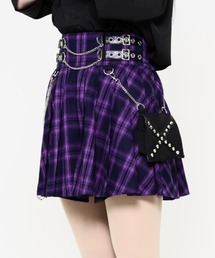 TRAVAS TOKYO（トラバス トウキョウ）の「『TRAVAS TOKYO/トラバス トーキョー』ポーチ付きチェック柄プリーツスカート（スカート）」