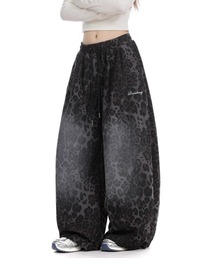 ViViDAY | フロント刺しゅう　レオパード柄スウェットパンツ(スウェットパンツ)