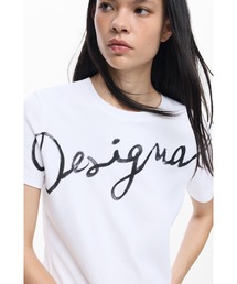 Desigual | DesigualロゴプリントベーシックT 白 黒(Tシャツ/カットソー)