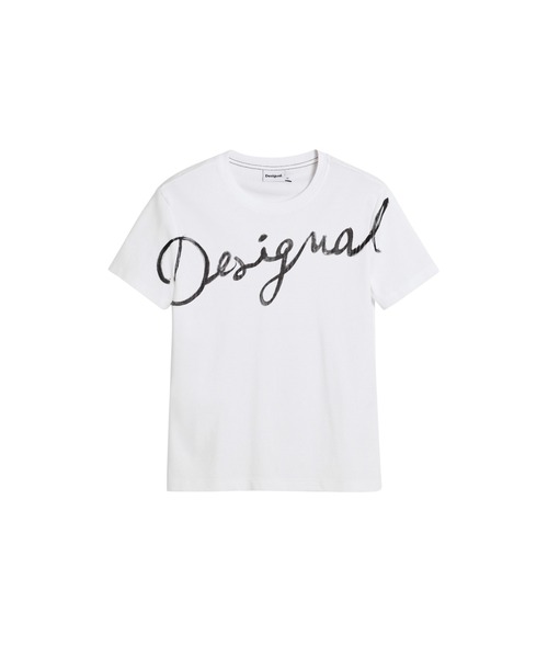Desigual(デシグアル)の「DesigualロゴプリントベーシックT 白 黒(Tシャツ/カットソー・レディース・ブラック/ホワイト・S/XS/M/L/XL)」の3枚目の写真