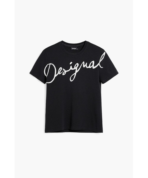 Desigual(デシグアル)の「DesigualロゴプリントベーシックT 白 黒(Tシャツ/カットソー・レディース・ブラック/ホワイト・S/XS/M/L/XL)」の5枚目の写真