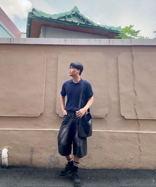 ACSHI(アクシ)の「夏 バミューダ ワイド 7部 ウォッシング デニムパンツ ユニセックス(黒青)(その他パンツ・レディース・その他・XS/S/M/L/XL/XXL)」の21枚目の写真