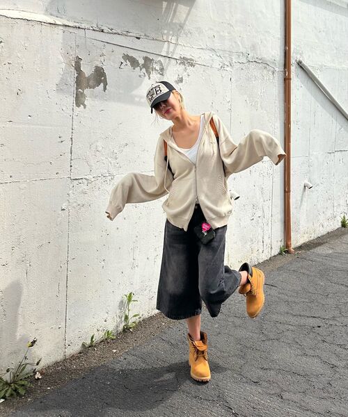ACSHI(アクシ)の「夏 バミューダ ワイド 7部 ウォッシング デニムパンツ ユニセックス(黒青)(その他パンツ・レディース・その他・XS/S/M/L/XL/XXL)」の2枚目の写真