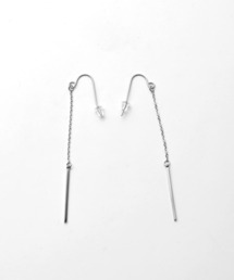 【DELI by】スリムバーロングチェーンピアス