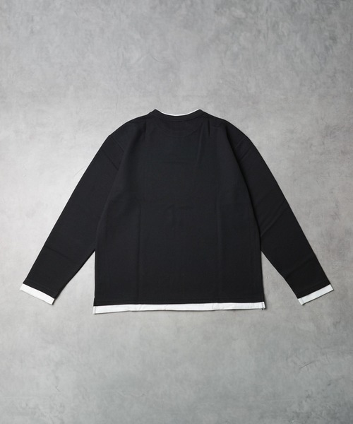 B.I.D.(ビーアイディー)の「《ハニカムストレッチ レイヤード風Tシャツ》(Tシャツ/カットソー・レディース・ホワイト/ブラック/グレー・MEDIUM)」の11枚目の写真