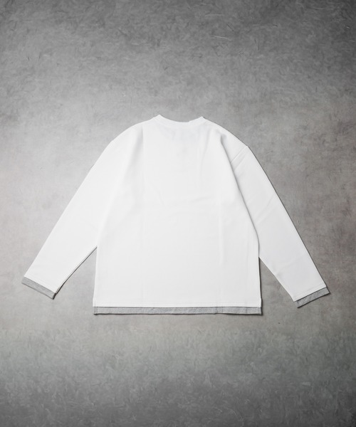 B.I.D.(ビーアイディー)の「《ハニカムストレッチ レイヤード風Tシャツ》(Tシャツ/カットソー・レディース・ホワイト/ブラック/グレー・MEDIUM)」の15枚目の写真