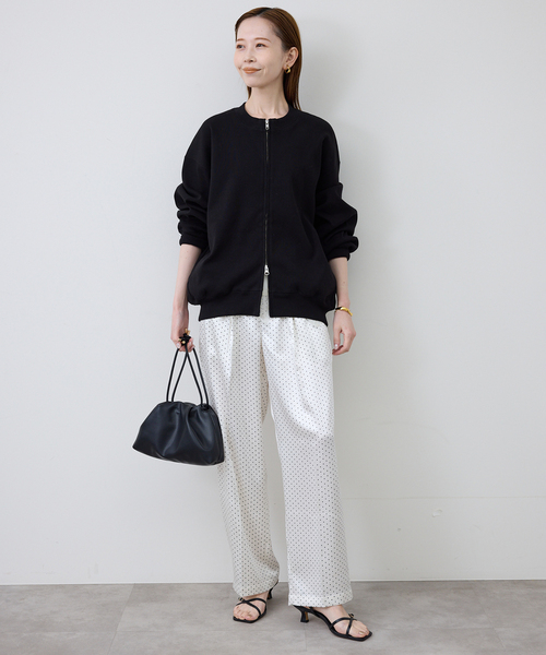 SLOBE IENA(スローブイエナ)の「ドットプリントサテンイージーパンツ(その他パンツ・レディース・ブラック/ホワイト・FREE)」の9枚目の写真