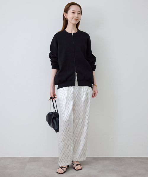 SLOBE IENA(スローブイエナ)の「ドットプリントサテンイージーパンツ(その他パンツ・レディース・ブラック/ホワイト・FREE)」の10枚目の写真