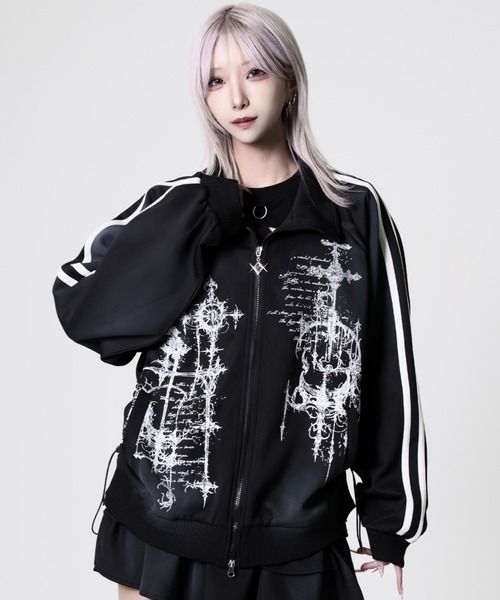 『REFLEM/レフレム』顔料加工プリントトラックジャージ ホワイト REFLEM/レフレム』顔料加工プリントトラックジャージ アクロトーキョー