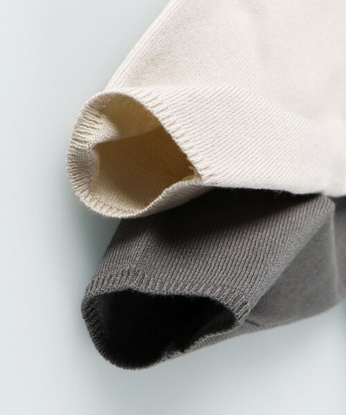 BRANSHES（ブランシェス）の「【ベビー/マシーンウォッシャブル】ニットカーディガン（カーディガン/ボレロ・キッズ・ベージュ/チャコールグレー・FREE）」の4枚目の写真