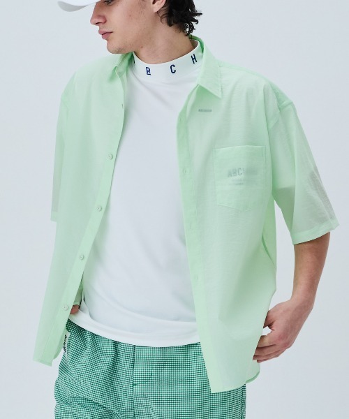 archivio(アルチビオ)の「<MENS>撥水冷感シアーシャツ(シャツ/ブラウス・メンズ・ホワイト/ライトグリーン/ライトブルー・LL/L/M)」の3枚目の写真