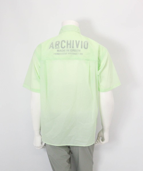 archivio(アルチビオ)の「<MENS>撥水冷感シアーシャツ(シャツ/ブラウス・メンズ・ホワイト/ライトグリーン/ライトブルー・LL/L/M)」の5枚目の写真