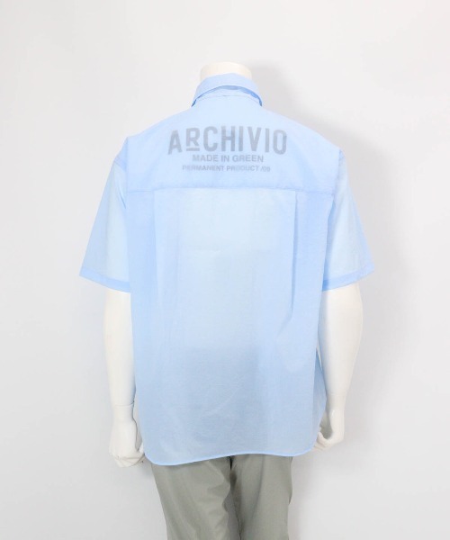 archivio(アルチビオ)の「<MENS>撥水冷感シアーシャツ(シャツ/ブラウス・メンズ・ホワイト/ライトグリーン/ライトブルー・LL/L/M)」の7枚目の写真