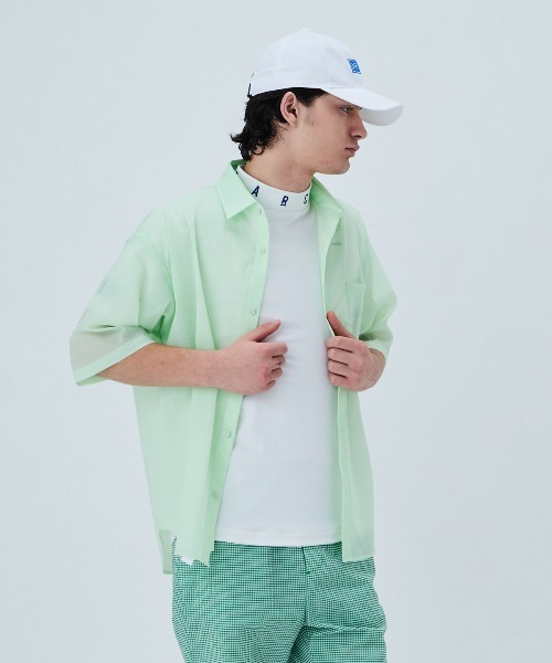 archivio(アルチビオ)の「<MENS>撥水冷感シアーシャツ(シャツ/ブラウス・メンズ・ホワイト/ライトグリーン/ライトブルー・LL/L/M)」の10枚目の写真