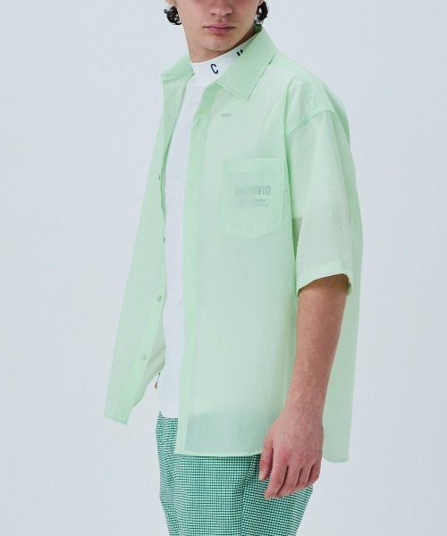 archivio(アルチビオ)の「<MENS>撥水冷感シアーシャツ(シャツ/ブラウス・メンズ・ホワイト/ライトグリーン/ライトブルー・LL/L/M)」の11枚目の写真