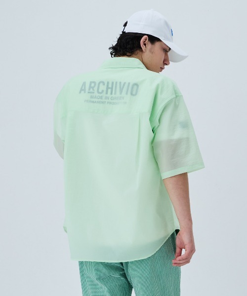 archivio(アルチビオ)の「<MENS>撥水冷感シアーシャツ(シャツ/ブラウス・メンズ・ホワイト/ライトグリーン/ライトブルー・LL/L/M)」の12枚目の写真