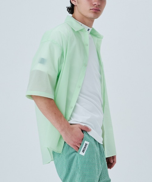 archivio(アルチビオ)の「<MENS>撥水冷感シアーシャツ(シャツ/ブラウス・メンズ・ホワイト/ライトグリーン/ライトブルー・LL/L/M)」の13枚目の写真