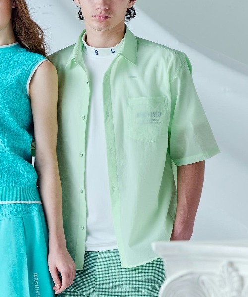 archivio(アルチビオ)の「<MENS>撥水冷感シアーシャツ(シャツ/ブラウス・メンズ・ホワイト/ライトグリーン/ライトブルー・LL/L/M)」の14枚目の写真
