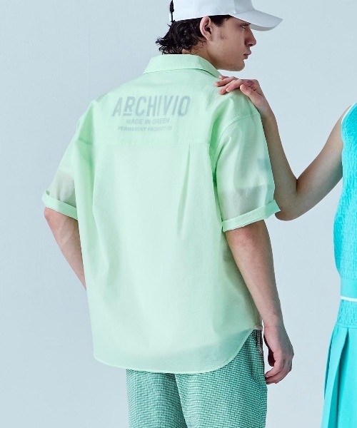 archivio(アルチビオ)の「<MENS>撥水冷感シアーシャツ(シャツ/ブラウス・メンズ・ホワイト/ライトグリーン/ライトブルー・LL/L/M)」の15枚目の写真