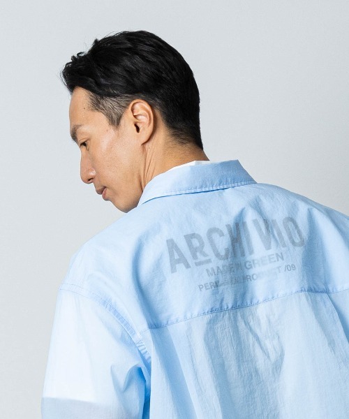 archivio(アルチビオ)の「<MENS>撥水冷感シアーシャツ(シャツ/ブラウス・メンズ・ホワイト/ライトグリーン/ライトブルー・LL/L/M)」の22枚目の写真