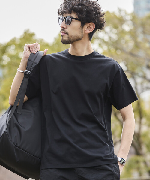 FREAK'S STORE（フリークスストア）の「限定展開 STORATECH/ストラテック ライトウェイト ベーシックシルエット Tシャツ/抗菌/防臭/制菌/UVカット/接触冷感/吸水速乾（Tシャツ/カットソー・メンズ・ネイビー/ブラック/ホワイト/グレイッシュベージュ/スミクロ・X-LARGE/LARGE/MEDIUM/SMALL）」の3枚目の写真