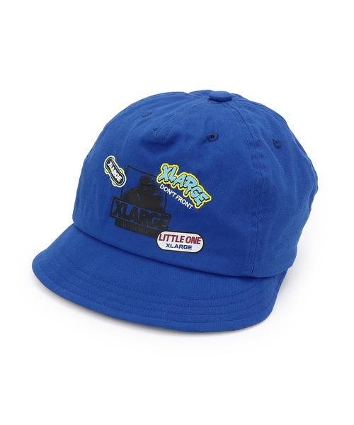 XLARGE KIDS(エクストララージキッズ)の「ロゴワッペン風プリント OGベビーキャップ(キャップ・キッズ・トップグレー/ブラック/ブルー・46-48cm)」の3枚目の写真