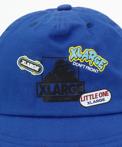 XLARGE KIDS(エクストララージキッズ)の「ロゴワッペン風プリント OGベビーキャップ(キャップ・キッズ・トップグレー/ブラック/ブルー・46-48cm)」の5枚目の写真